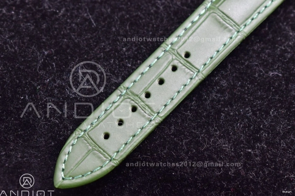 Green Manual in Dial Speedmaster RMF Green on Edition Moonwatch Leather Strap Best YG Gold Chrono Moonshine 1225